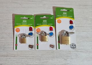 Candados Amig Latón con Llave (3 Unidades)