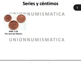 Trio Céntimos Euro 1 2 5 series 8 valores Sc