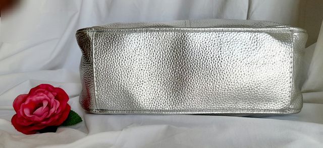 Borsa a spalla argento