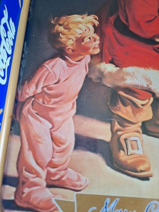 Vassoio Coca Cola Natale Babbo Natale Bambino