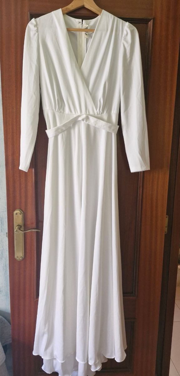 Vestido de Novia Blanco Manga Larga