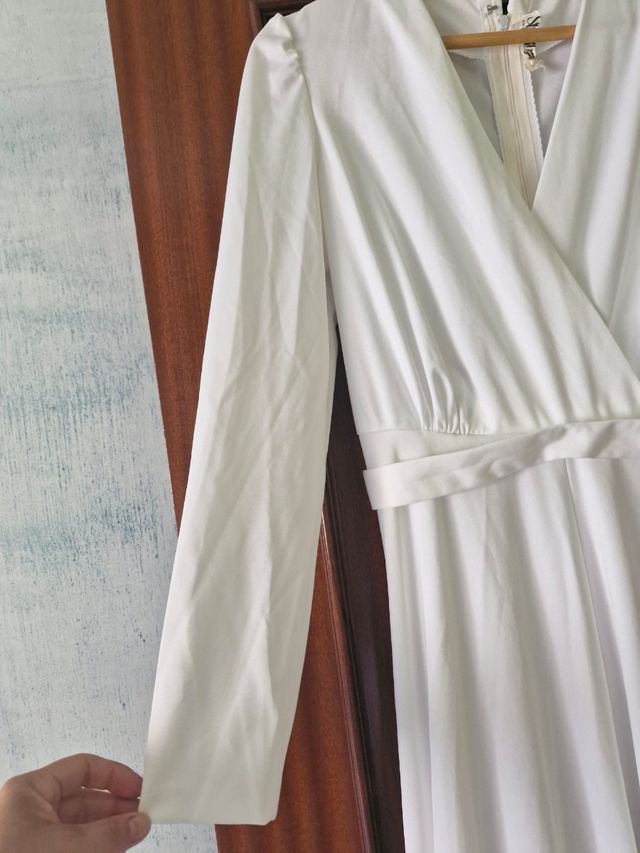 Vestido de Novia Blanco Manga Larga