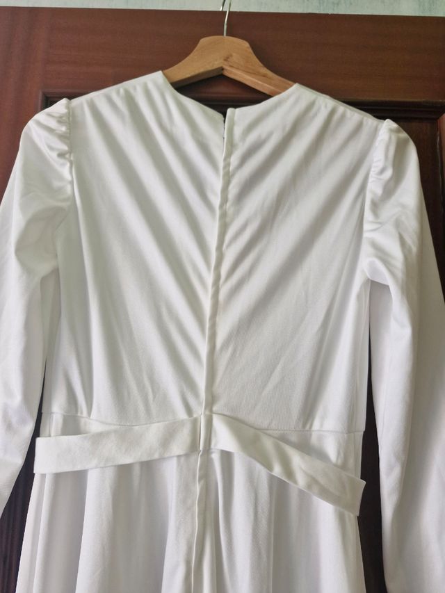 Vestido de Novia Blanco Manga Larga