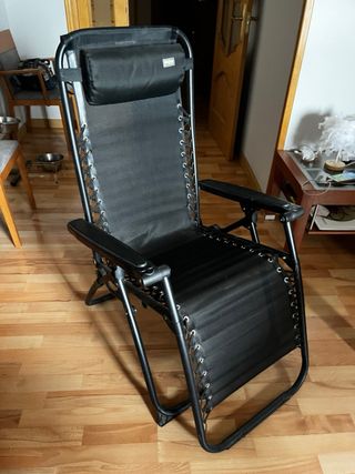 Silla Hamaca Negra y Gris