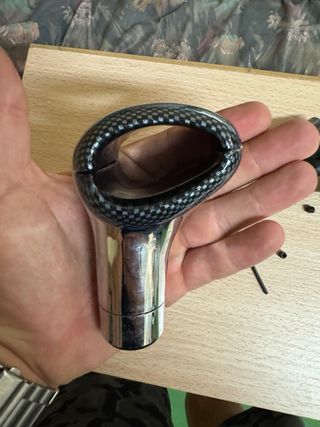 Pomo de cambio de marchas carbono y cromo
