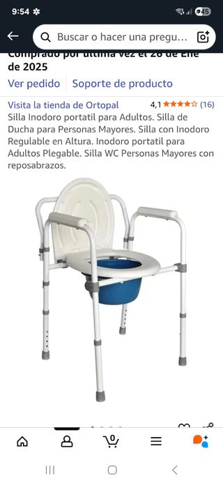 Silla Inodoro Portátil para Adultos