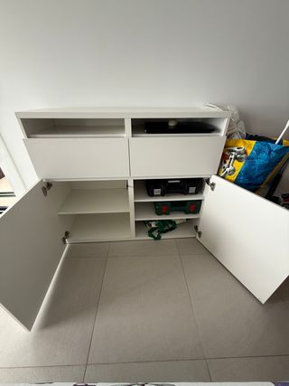 Mueble aparador cajonera blanco