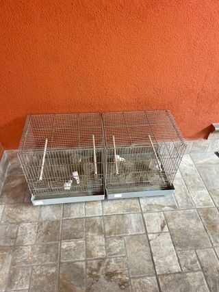 Jaula doble para pájaros