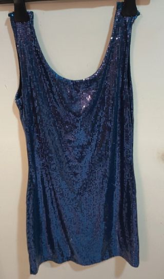Abito paillettes blu