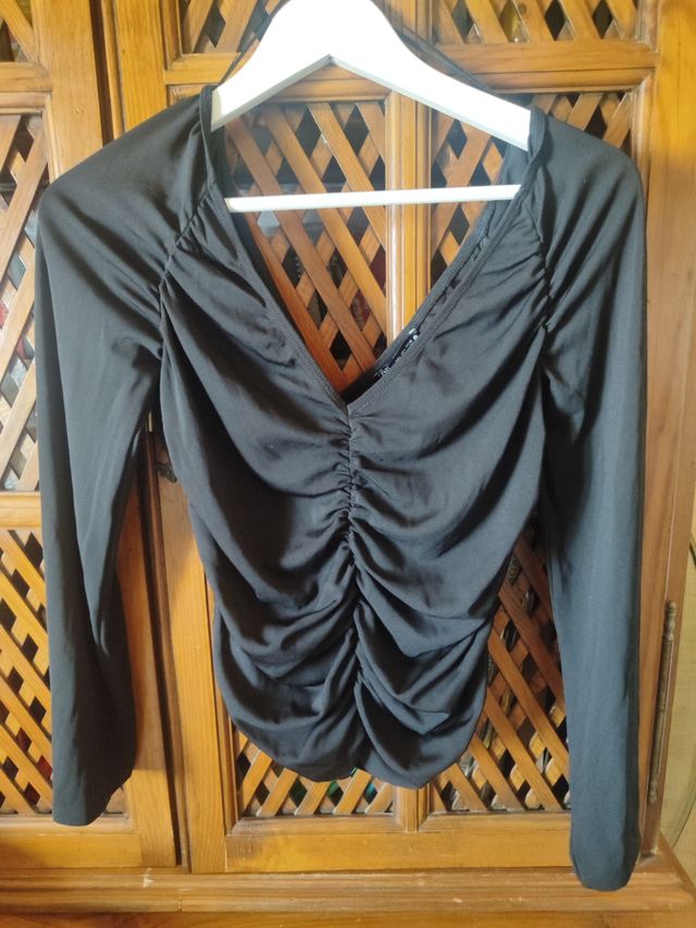 Cuerpo negro mujer manga larga