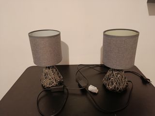Coppia Lampade Comodino Design Moderno
