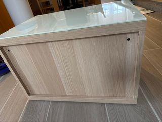 Mueble auxiliar madera puerta y balda interior