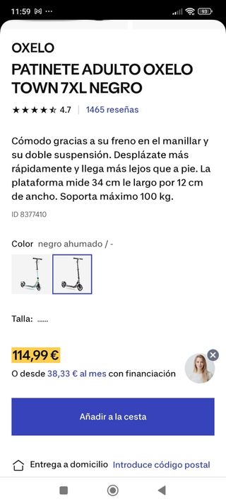 Patinete Oxelo