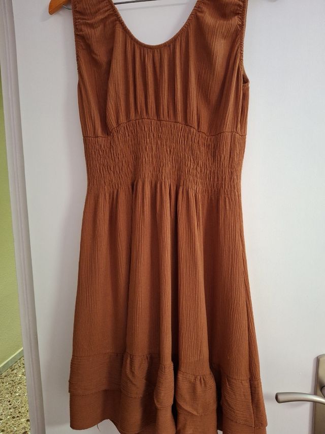 Vestido marrón mujer