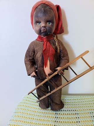 Bambola spazzacamino vintage francese