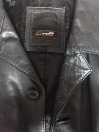 Americana piel Jack Jones Negra