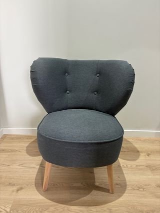 Sillón Ikea GUBBO gris tela