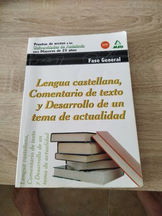 Lengua castellana. Comentario de texto y desarr...