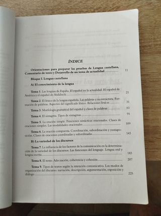 Lengua castellana. Comentario de texto y desarr...