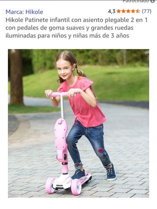 Patinete infantil Hikole 2 en 1
