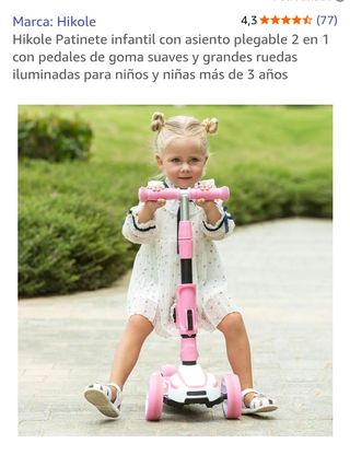 Patinete infantil Hikole 2 en 1
