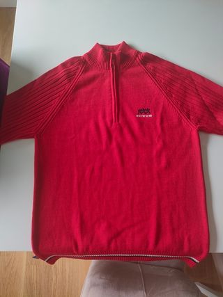 Jersey Joyfe Rojo Cremallera Media. Talla 14.