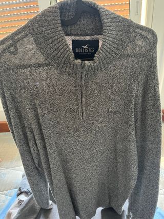 Suéter Hollister Gris Talla M
