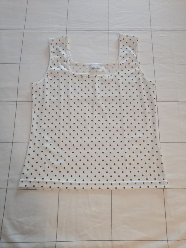 Canotta donna pois bianca e nera