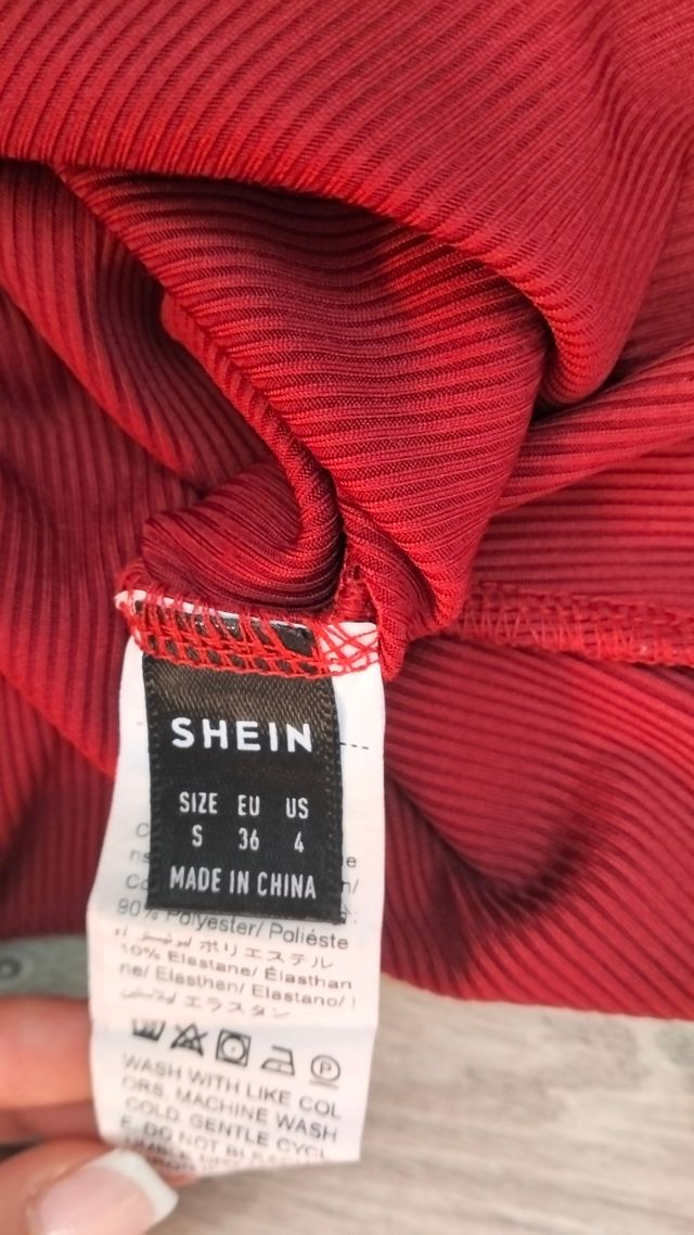 Body de manga larga rojo