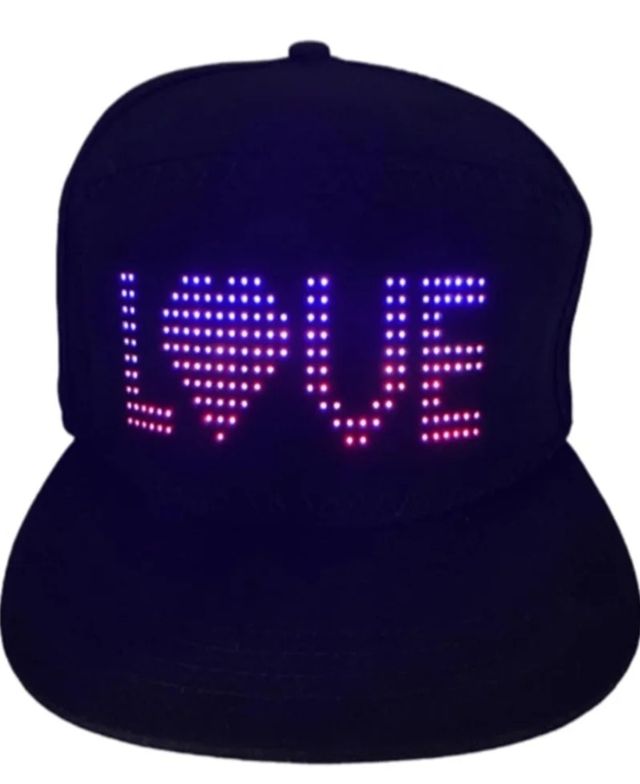 Gorra LED Matrix Panel Negra