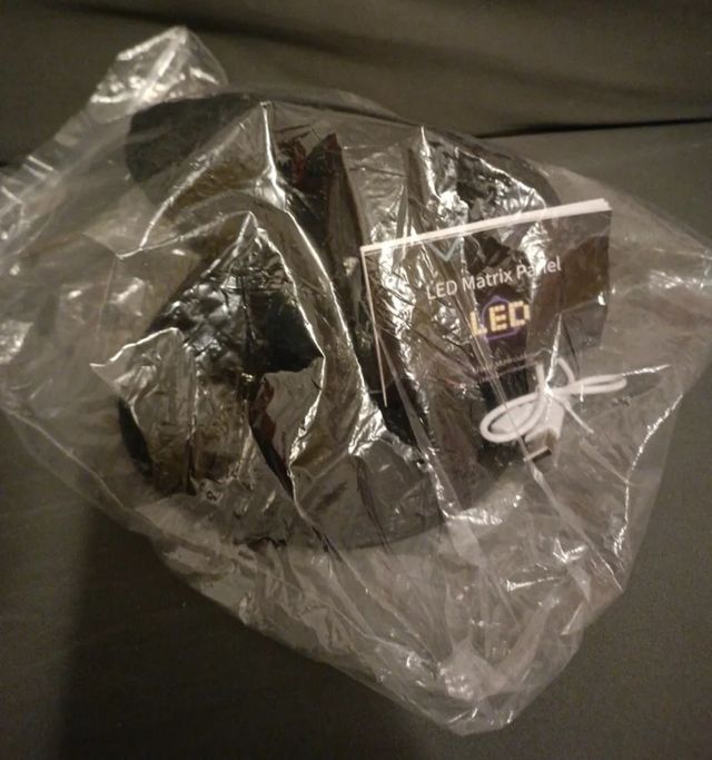 Gorra LED Matrix Panel Negra