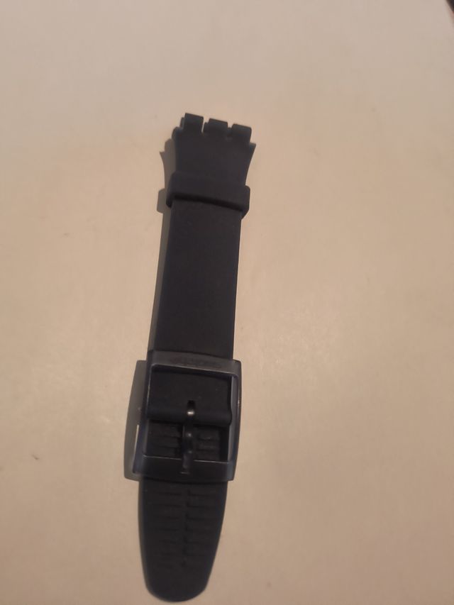 Correa Swatch Silicona Negra 19mm