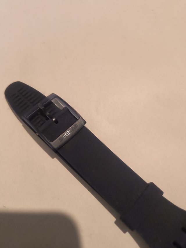 Correa Swatch Silicona Negra 19mm