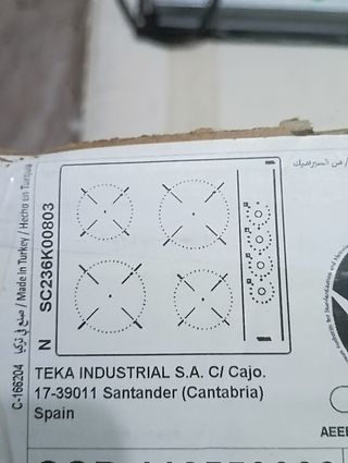 Teka TBC 64000XFL BK Placa Vitrocerámica