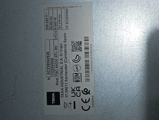 Teka TBC 64000XFL BK Placa Vitrocerámica