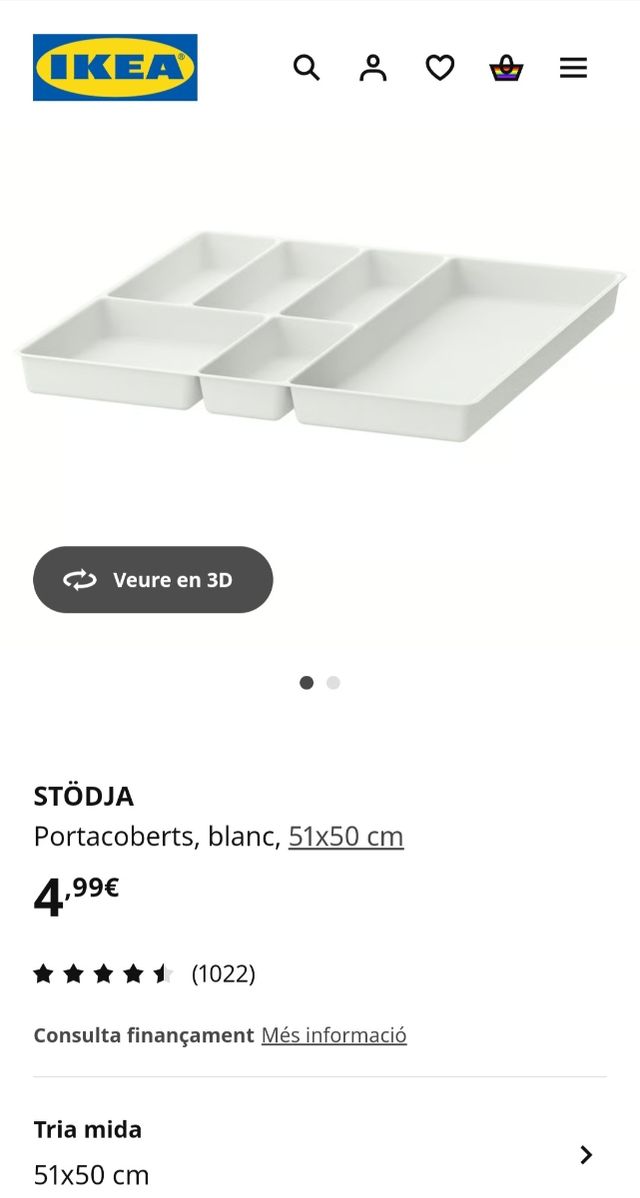 Porta cubiertos Ikea blanco
