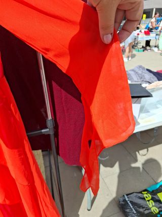 Vestido fiesta largo naranja Vertid8