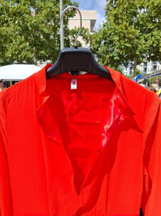 Vestido fiesta largo naranja Vertid8