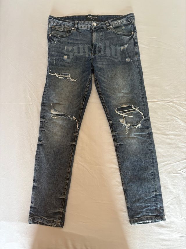 Supply & Demand Vaqueros Rotos Azules