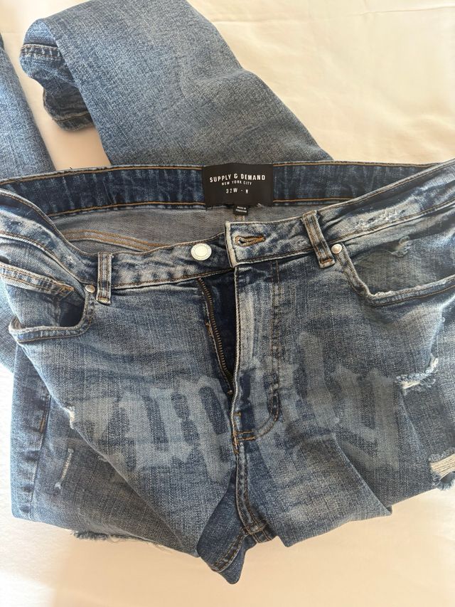 Supply & Demand Vaqueros Rotos Azules