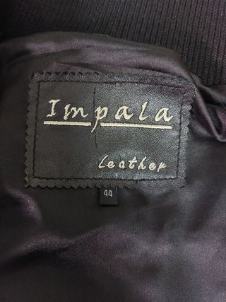Cazadora bomber de piel auténtica hombre talla 44 