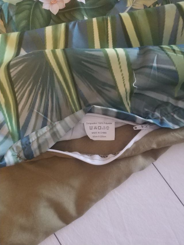 Copripiumino letto singolo + federa, motivo Jungle