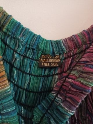 Vestido pantalón hippie multicolor Talla L