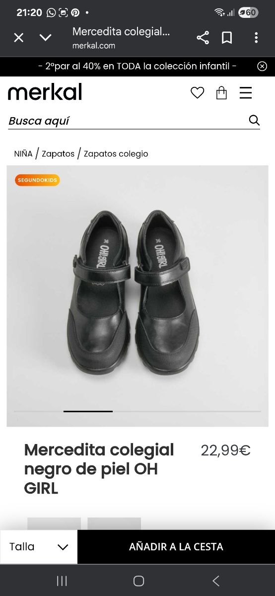 Zapatos colegiales negros