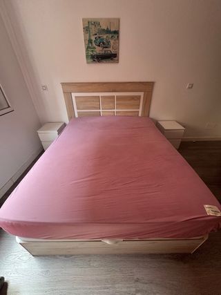 Canapé y colchón de muelles cama completo150x190cm