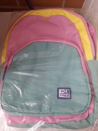 Mochila Oxford Rosa y Turquesa