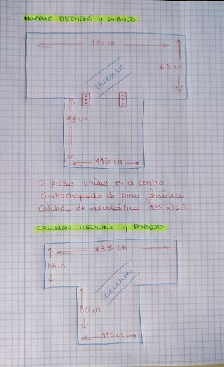 Mueble Camper y Colchón Viscolástica
