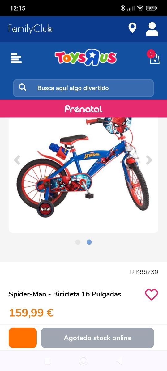 Bicicleta Spiderman Ideal ahorrarte una pasta.