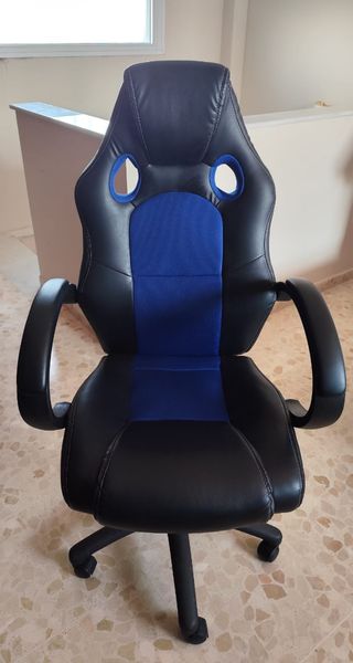 Sillón Gaming Negro y Azul