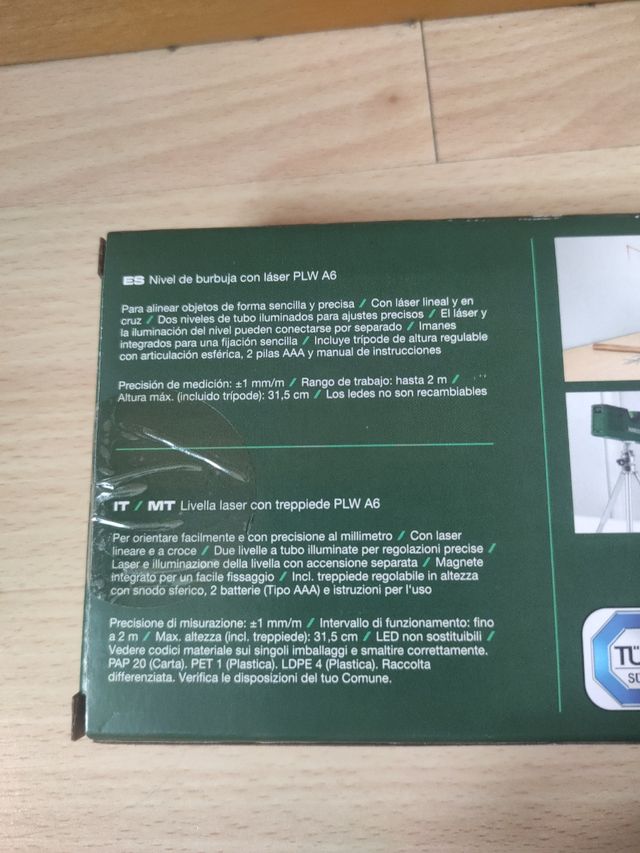 Nivel de burbuja con láser Parkside